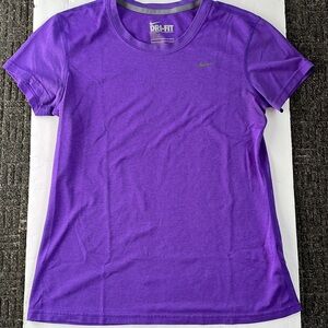 Purple Nike Dri-Fit athletic shirt